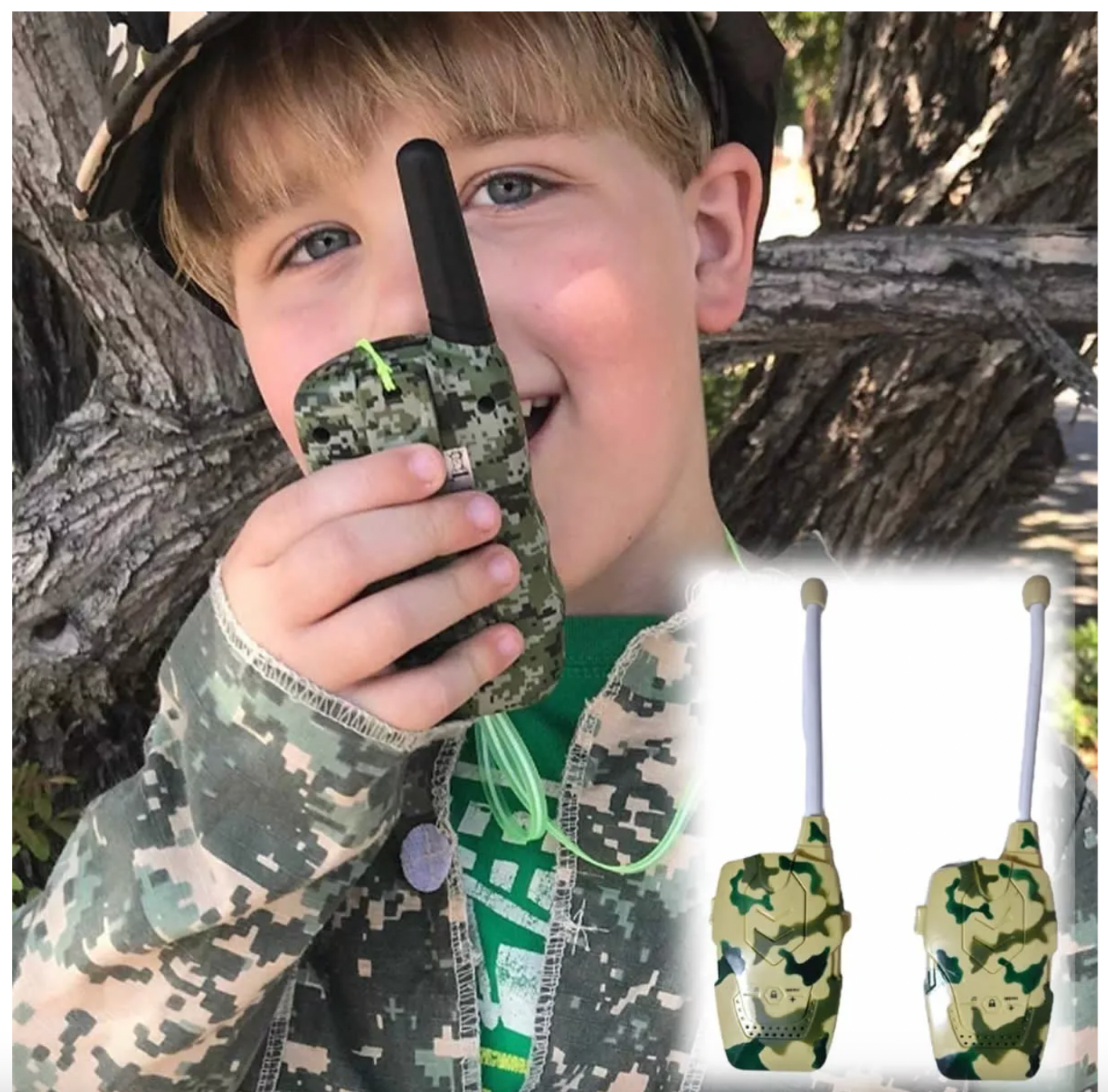 Radio Walkie Talkie Para Niño, camuflage